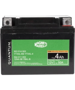 MAGNETI MARELLI BATTERIA MOTO E SCOOTER 4AH 12V 50A TECNOLOGIA AGM SIGILLATA POLO POSITIVO DESTRO